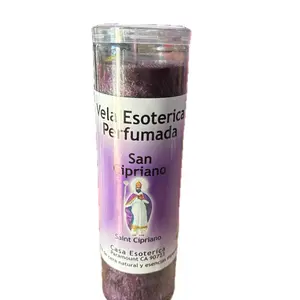 Casa Esoterica San Cipriano Perfumed Candle for Protection Against Evil Witchcraft Envy and Negative Spirits in Various Colors Decor