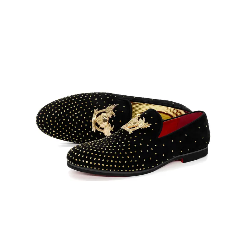 gold spiked loafers - TikTok Shop
