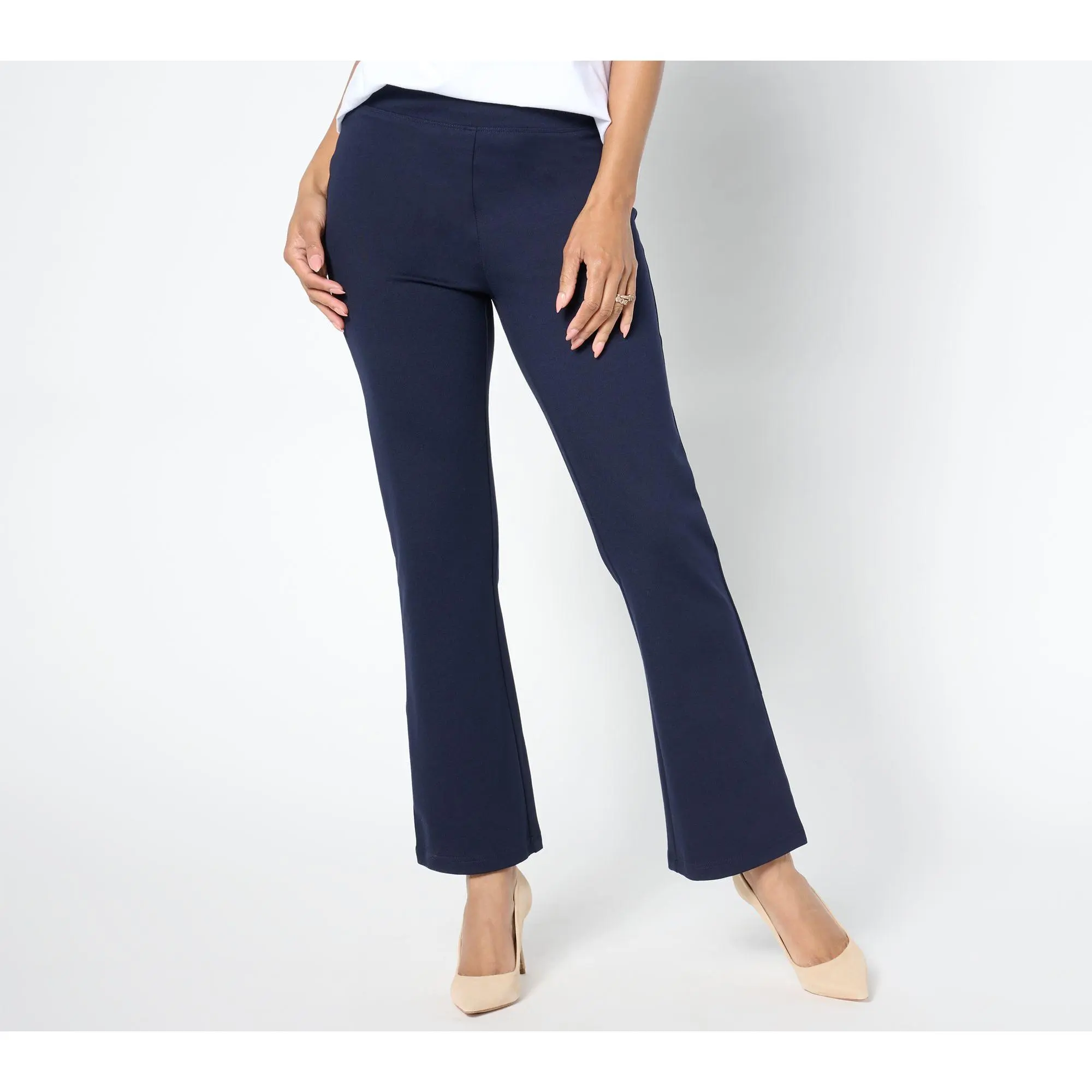 nicole by Nicole Miller Petite Stretch Ponte Pull-On Pants