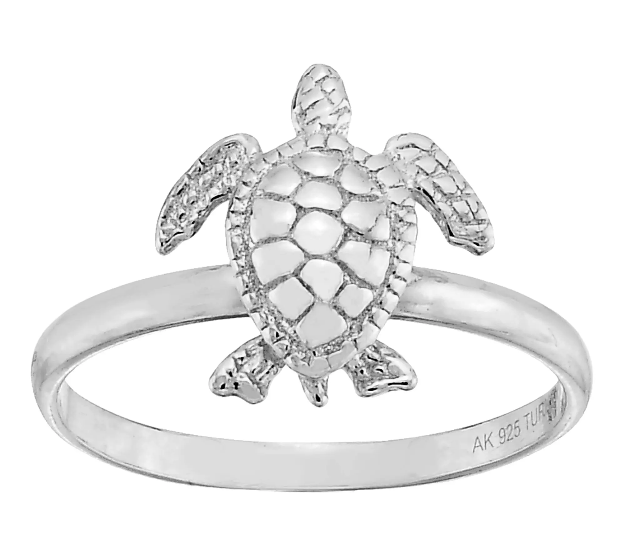 Silver Style Baby Turtle Ring, Sterling
