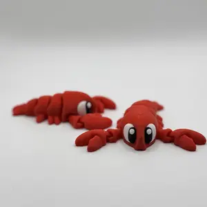 3D-Printed Lobster Figurine Flexible