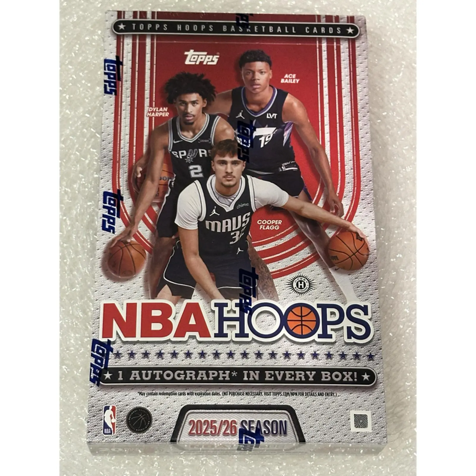 Topps 2025/2026 NBA Hoops Hobby Box - 1 Autograph in Every Box - Official Basketball Trading Cards Collection