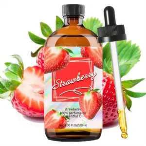 120ML Strawberry Scented Luxury Aromatherapy Oil for Skin, Hair and Body Care, Unisex Massage and Humidifier Oil, Perfect Holiday Gift, Scented Body Oils