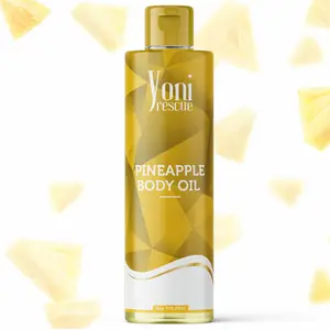 Pineapple Body Oil, 4oz, with Apricot, Jojoba, Avocado Oils & Vitamin E Oil, Fast-Absorbing, Nourishes and Hydrates Skin, Body Care, Pineapple layer Fragrance Moisturizer Hydrating Moisturizing