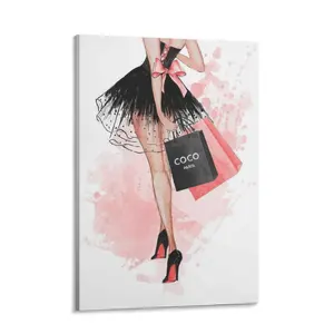 Glam Fashion Wall Art & Decor Glamour Woman Wall Picture High Fashion Design Luxury Gifts for Women