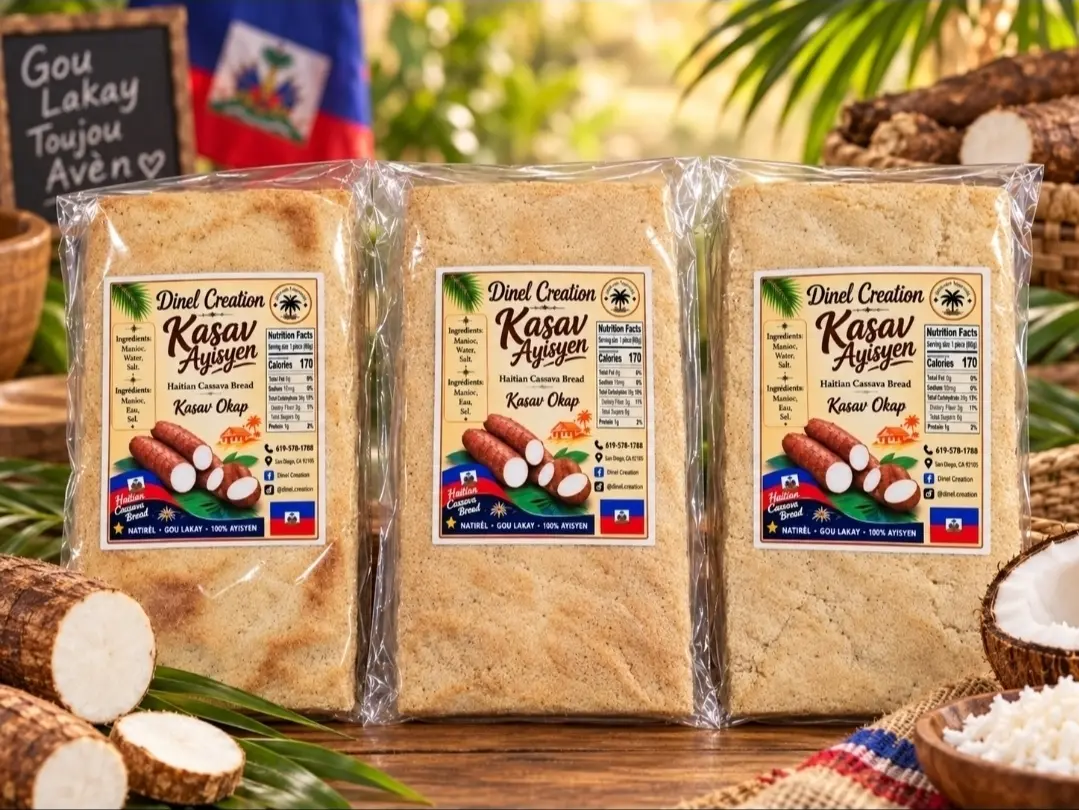 Haitian Cassava Bread _ Packaged shelf_stable snack