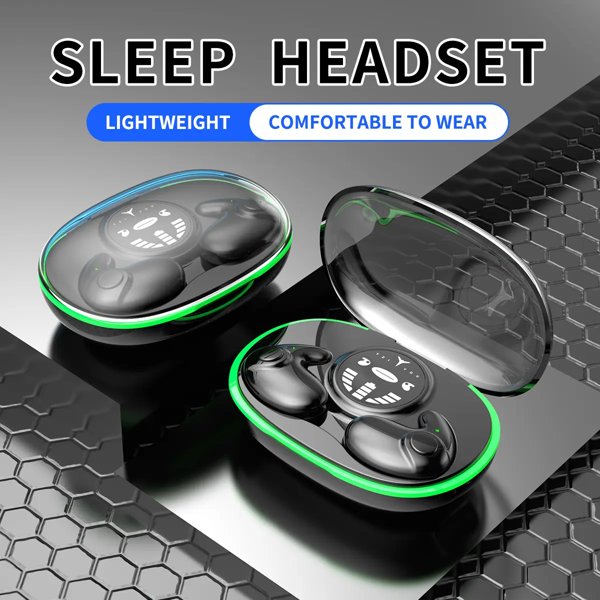 In-ear Design Wireless Earphone, Noise Cancelling Gaming Headset with LED Power Display Charging Case, Sports Headset for Sports Running Call Music, Sports Wireless Earbuds