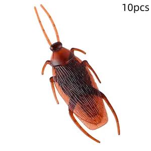 Realistic Cockroach Prank Props, 10 Pack Halloween Joke Box, Indoor Outdoor Fun, Perfect for Surprise April Fools Day & Scary Themes