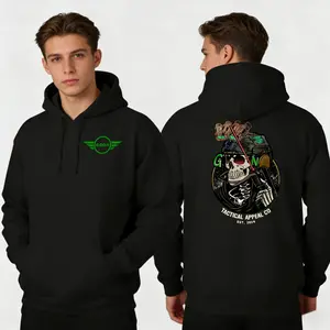 Unisex Men's Tactical Hoodie Sweatshirt & T-shirt, Unisex Short Sleeve & Long Sleeve, Casual 100% Cotton Fleece, Gun Shirt Tactical Gear, Skull Graphic Tee, Streetwear Outfit, Made In USA Menswear Goon Tactical Hoodie |   Quad Nods Skeleton Operator