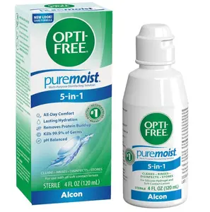 Opti-free Puremoist Multi-Purpose Contact Lens Cleaning and Disinfecting Solution, 4 Fl Oz