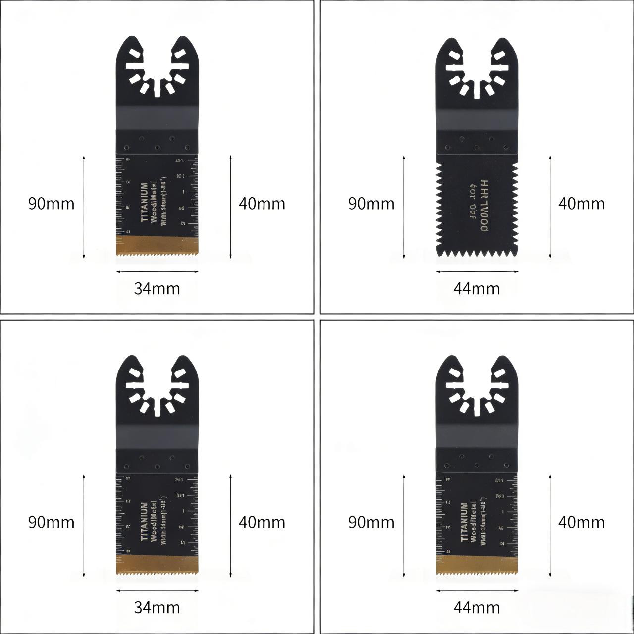 18 Pcs High Carbon Steel Universal Oscillating Saw Blades for Wood, Metal, Plastic & Nails Cutting - Fast Release High Carbon Steel Saw Blades Set