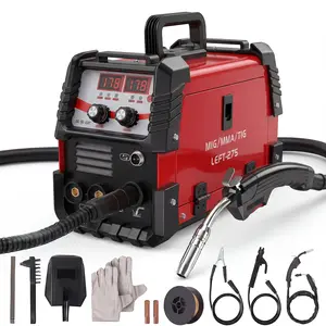 275A MIG Welder Machine Flux Core Gas/Gasless | 3-in-1 MIG TIG Stick Welder for Auto Repair & DIY