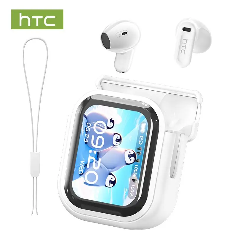 HTC NE20 OWS - Wireless Bluetooth Earphones, LED Display, Bluetooth 5.4, Charging Case, IPX4 Waterproof, Built-in Microphone. Three-month warranty! Su