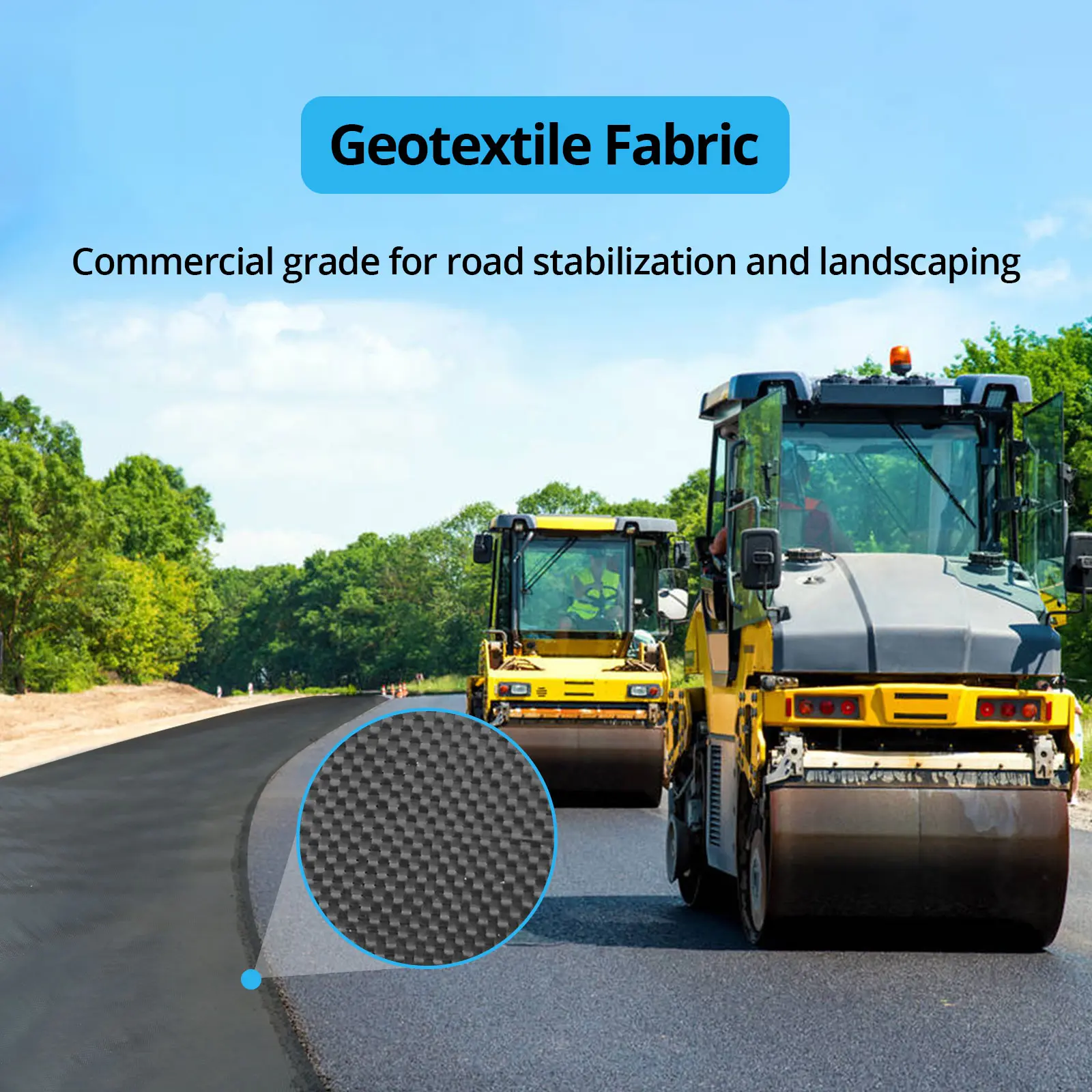 13x108FT Heavy Duty Weed Barrier Landscape Fabric, 5.8oz Woven Geotextile Ground Cover for Driveway, Garden, Erosion Control & Professional Landscaping