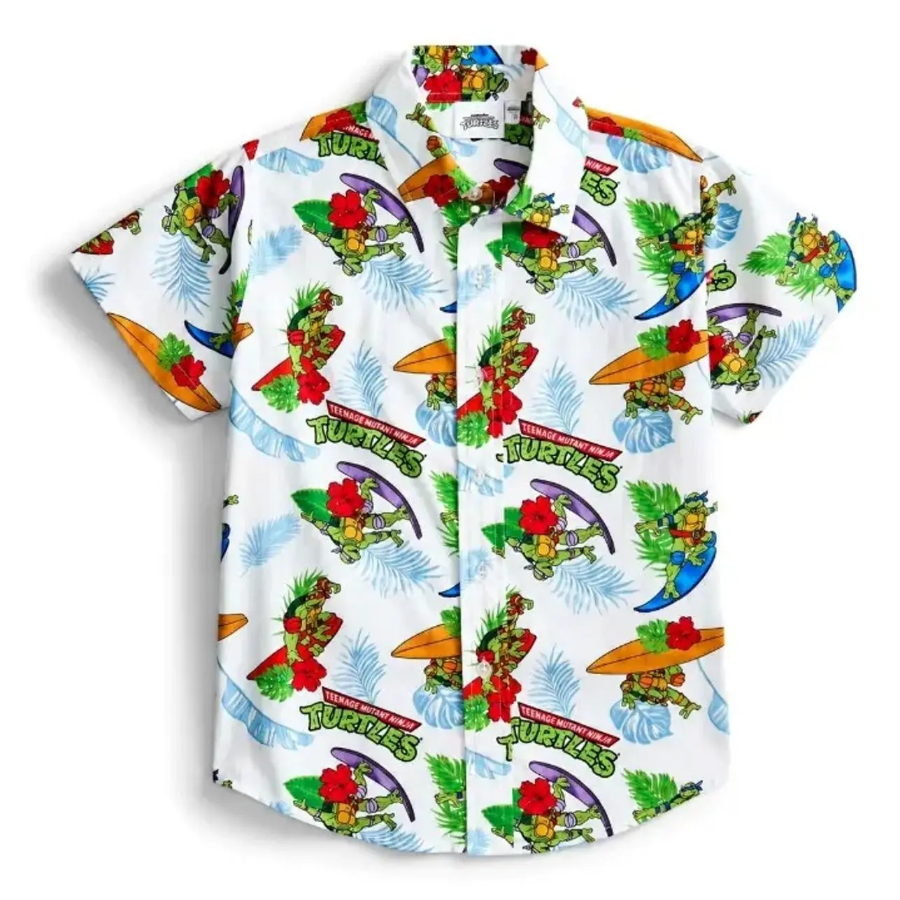 Teenage Mutant Ninja Turtles Hawaiian Shirt, TMNT Tropical Button Up Shirt, Unisex Summer Beach Aloha Shirt, Gift For Family, Friends, Fans