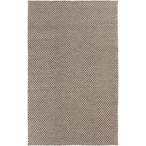Lingo Brown Trellis Flatweave Rug - Clearance