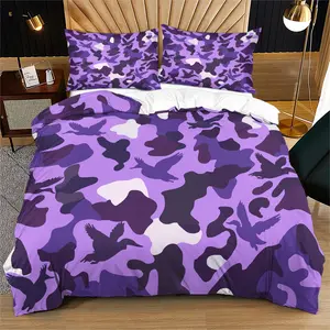 Dream Camo Bird Comforter Set, 1 Piece Without Core + 1/2 Pillowcases, Y2K Sweet Cool Style Bedding, Super Soft and Comfortable