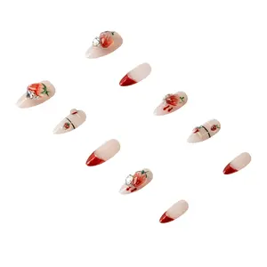 3H Luxury Handmade Press-on Nails - Strawberry Glaze