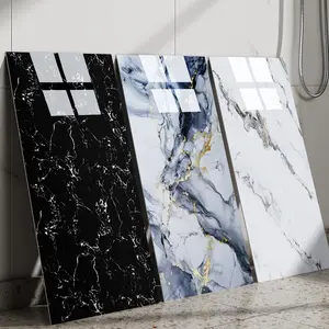 Matte Marble Peel-and-Stick Wall Stickers Set (20/40 Packs) - Self-Adhesive PVC Decorative Wallpaper, Waterproof Marble Backsplash Wallpaper for Kitchen, Living Room Decor Supplies