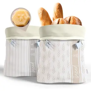 Reusable XL Beeswax Bread Bags, Eco-Friendly Natural Food-Safe Storage Bag for Homemade Bread & Sourdough, Keep Loaves Fresh Longer, Sustainable Zero Waste Food Storage