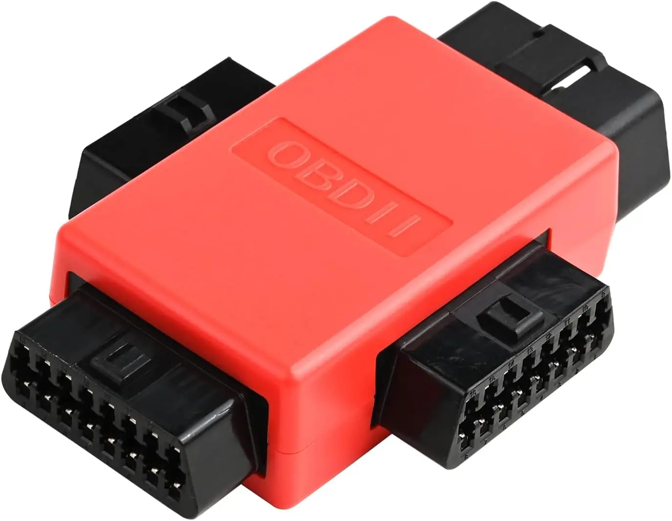 Pocket OBD OBDII Full  Pin Male to  Female  to  OBD Cable Splitter Converter Adapter for Diagnostic Extender Red (Red)
