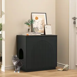 Cat Litter Box Enclosure,Stylish Hidden Litter Box Furniture,Modern Cat Litter Furniture Cabinet,Side End Table,for Living Room,Bedroom Pet Products