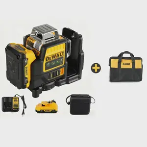 DEWALT DW089LG 12V Rechargeable Green Laser Level 12-Line 360° Coverage Self-Leveling Cordless Layout Laser for Builders & DIY