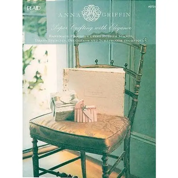 USED Book - Paper Crafting with Elegance: Handmade Projects with Rubber Stamps, Brass Stencils, Decoupage & Scrapbook Techniques by Anna Griffin (Paperback - English)