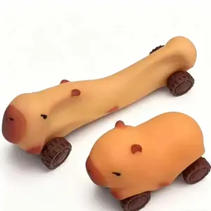 Stretchable Capybara Shaped Squish Fidget Gadget With Roller Wheels Soft Stress Relief Desktop Ornament For Office & Daily Anxiety Release