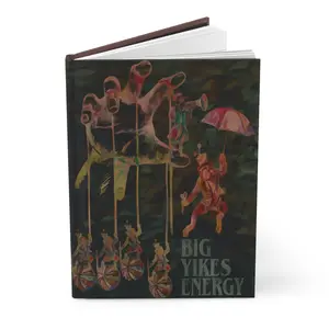 Matte Hardcover Journal - BIG YIKES ENERGY - Quirky Humor Notebook, Funny Notepad, Unique Writing Diary, Gift