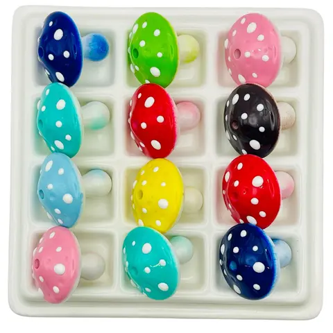 Whimsical Mix Cats Cowboy Hats Mushrooms Dice Apples & More Acrylic Beads for Jewelry Making Assorted Shapes Vibrant Colors Durable Material Beaded Tassel Charms Crafts