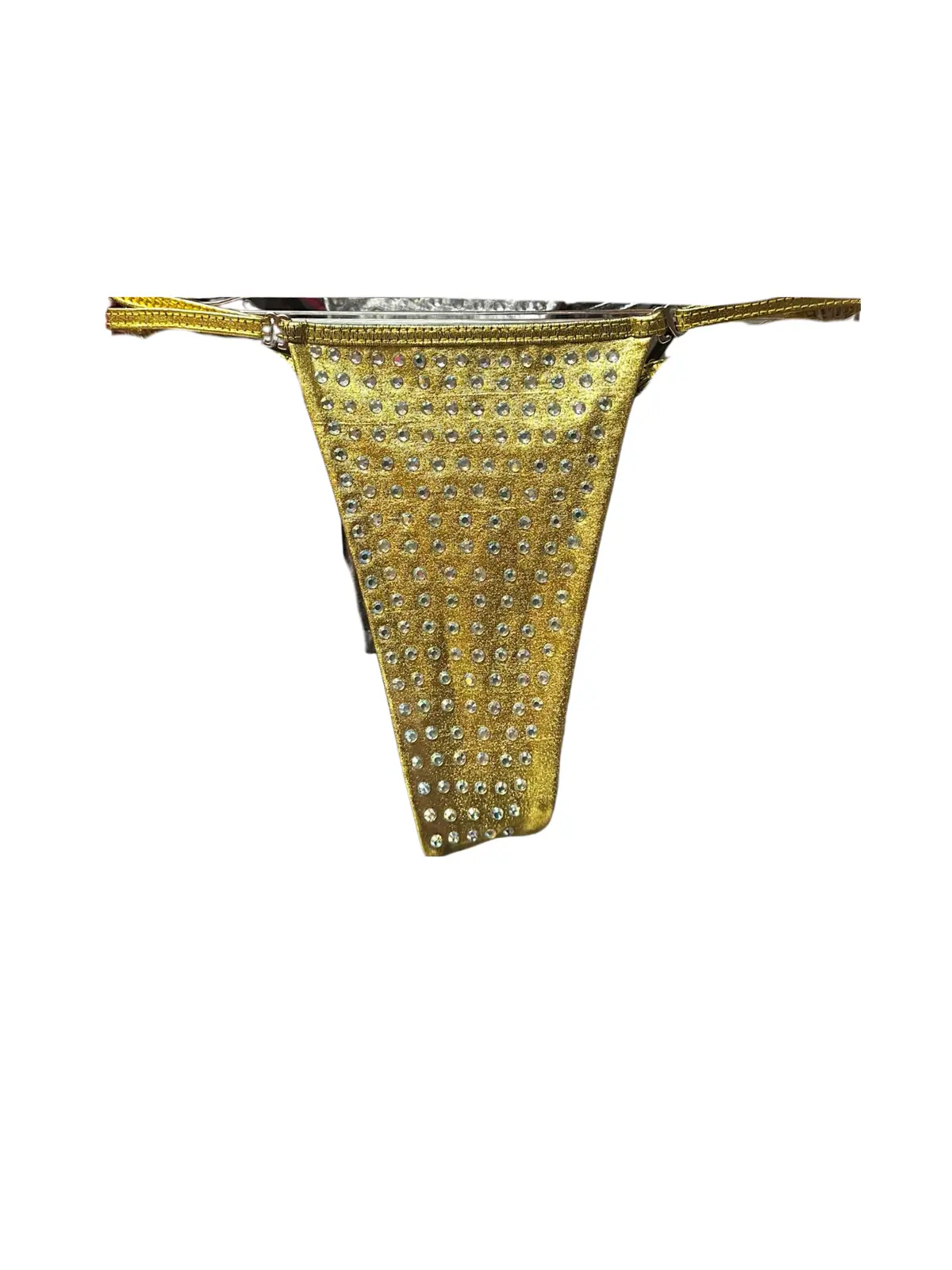 Women's Rhinestone Acrylic Panties - Sparkly, Lightweight, Stretch Lycra Loose-Fit Thong, Elastic One Size Nightlife Clubwear for Exotic Dancers, Pole Dance