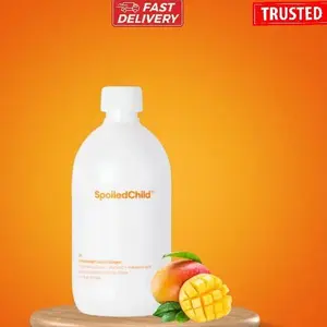 Spoiled Child E27 Extra Strength Liquid Collagen 400ml 13.5 FL oz - Mango Flavor with Vitamin C & Hyaluronic Acid for Skin Hair Nails Joint Gut Health Beauty Fitness