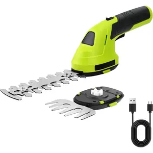 Cordless Grass Shears & Hedge Trimmer, 2-in-1 Handheld Electric Lightweight Hedge & Shrub Trimmer with  for Garden Yard Lawn, 2.0Ah  & USB-C   Included