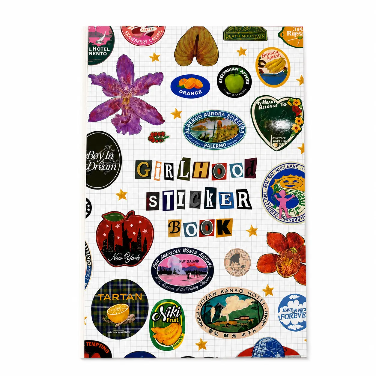 Aesthetic Girlhood Sticker Book, Vintage Retro Stickers for Journaling, Scrapbooking, Planners and DIY Collage, Cute Decorative Sticker Collection for Notebooks, Crafts, Vision Boards and Creative Projects
