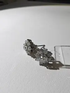 platinum 0.64ct Total Real Diamond Earrings