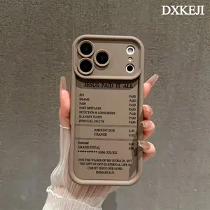 Jesus Paid it All Phone Case for iPhone 17 Pro Max 16 Pro Max 15 Pro 14 13 12 11 Shockproof Lightweight Cover with Protection Protective iphone 15 pro max case iphone 13 case drop-proof phone case Cellphone Smartphone