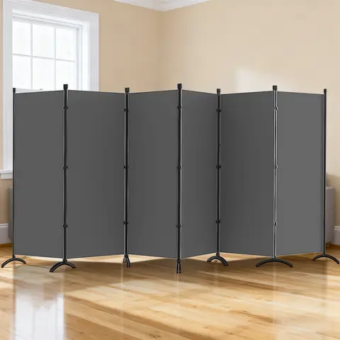 Gaptainer  6 Panel Room Divider,Folding Privacy Panel Screens for Office Home Dorm Separation,Freestanding Patition Screen Fabric Panel Wall summerwins