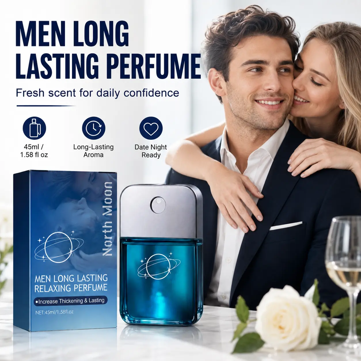 North Moon Perfume｜Long Lasting Fresh Scent Perfect For Date Night & Create Romantic Vibe