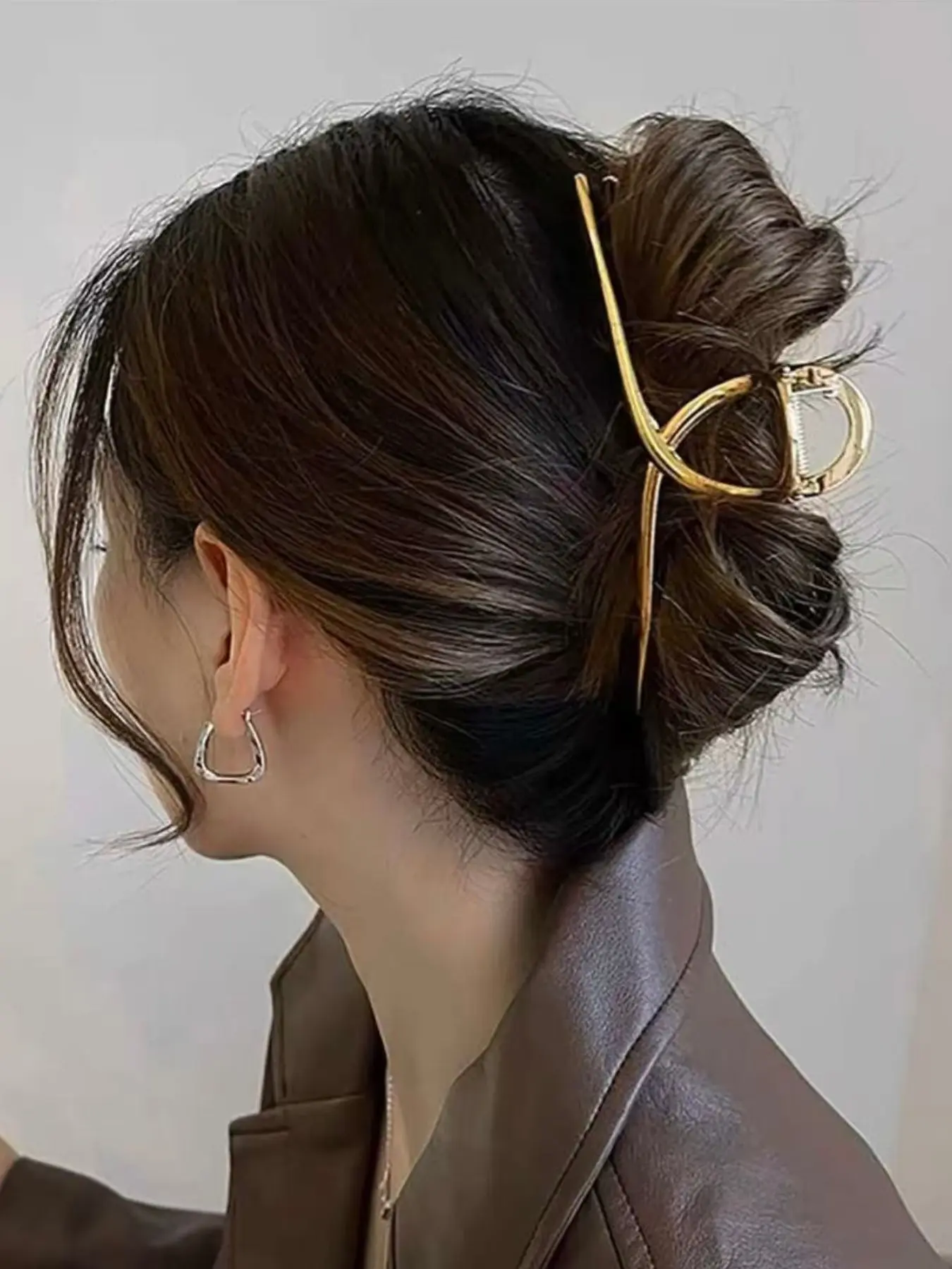Large Metal Hair Clip Shark Jaw Cross Back Headband, Trendy Korean Style Hair Accessory, Halloween Street Fashion Hairpin