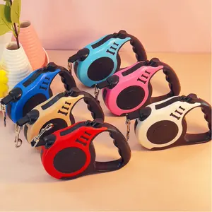 Automatic Retractable Dog Leash with Bone Print, No Tangle Leash, Swivel Leash, Universal Size Pet Leash for Easy Walking, Durable Dog Walking Accessories
