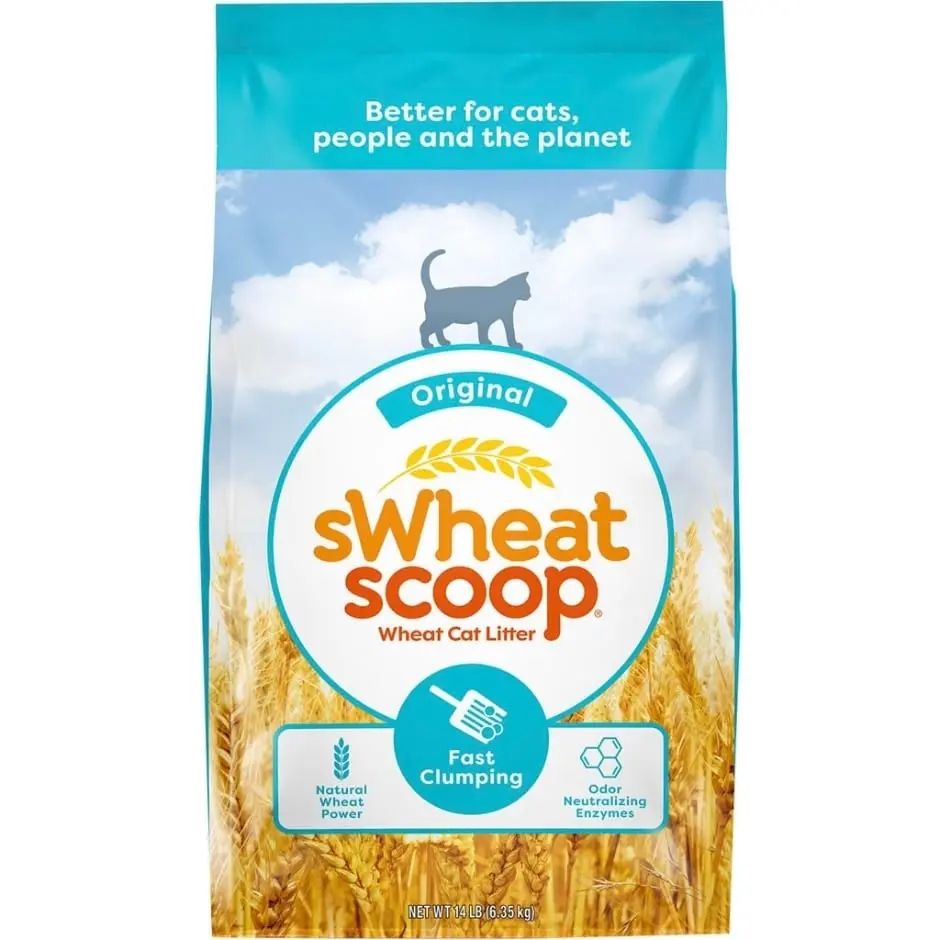 Swheat Scoop 860630 14 lbs Original Clumping Cat Litter, Wheat