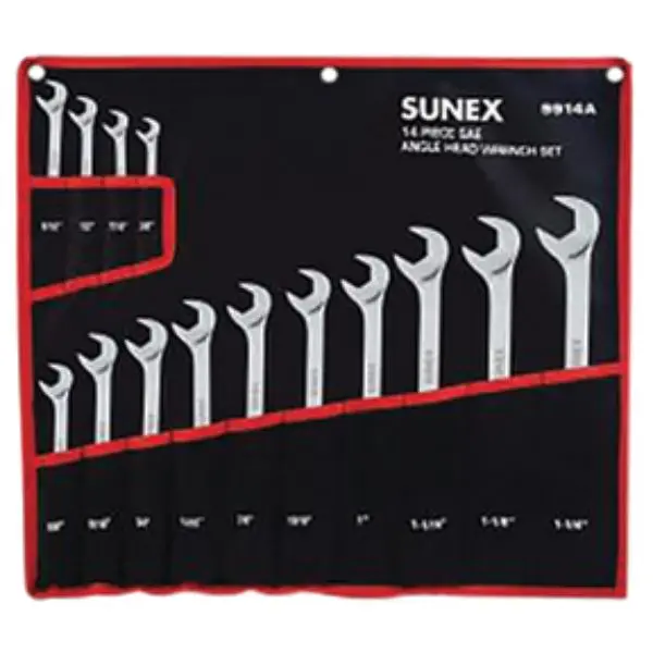 Sunex Tools SUU-9914MA 14-Piece Metric Angle Head Wrench Set - Dependable, High-Quality for Home Needs