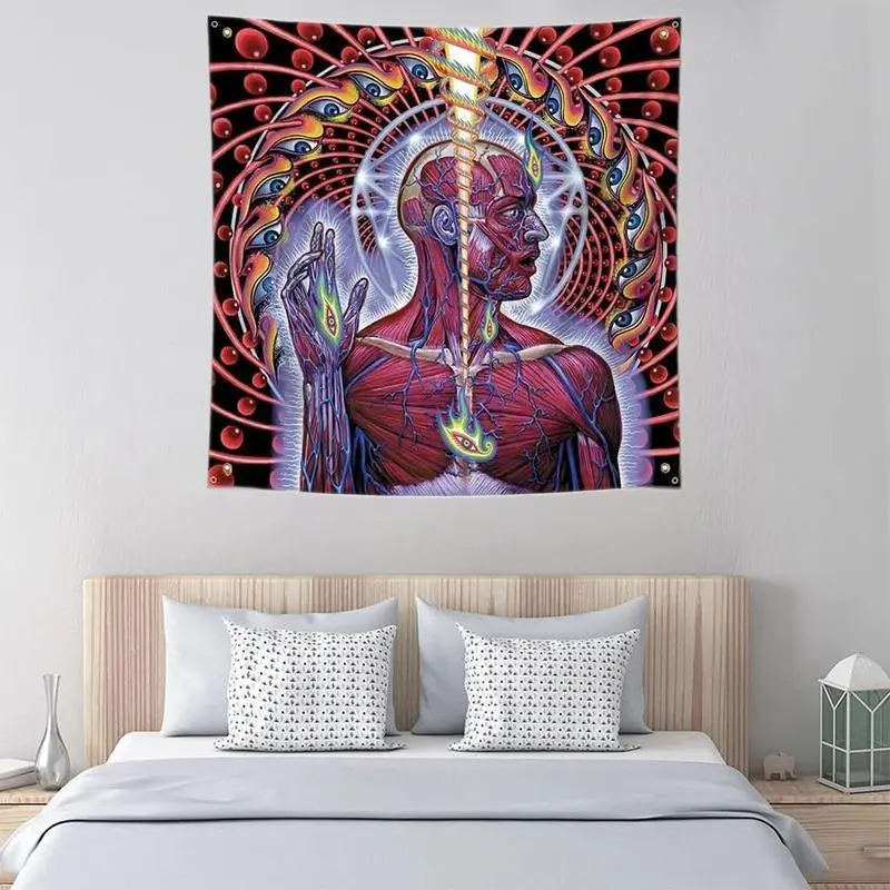Tool Lateralus Album Cover Art Print Wall Tapestry, Decorative Cotton Abstract Banner, Indoor-Outdoor Home Decor Accent for Room Walls, Wall Tapestries