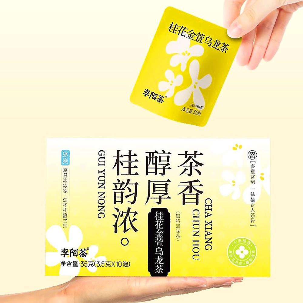 Detox Tea Osmanthus Gold Oolong Tea 35g - China Beverage - 10 Packs in Carton - 3.5g per Pack - Gui Hua Jin Xuan Tea - Organic Generation