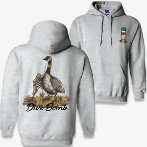 Goose Hunting Hoodie – Dive Bomb Style Waterfowl Graphic Pullover, Vintage Outdoor Design for Men, Great Gift for Duck Hunters & Country Lovers