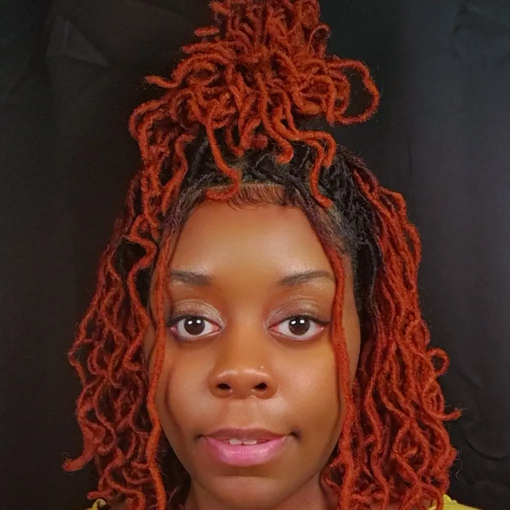 (Pre-Order) Elegant 14 Inches 4x4 Front Lace Closure Pre-Plucked Baby Hairs Faux Locs Crochet Wig
