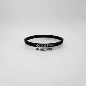 God is First, Im Second Silicone Bracelets