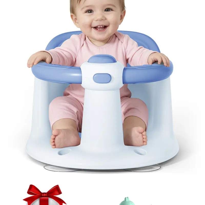 Baby-Safe Toddler Bathtub Seat for 6-9 Months Sitting-Up Toddlers, Non-Slip Open Design, Compact Size Saves Bathroom Space, Bathtub Support (Bath Seats for Babies Sitting Up)