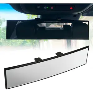 DS. DISTINCTIVE STYLE Wide Rear View Mirror Clip On 12 Inch Universal Panoramic Convex Interior Wide Angle Mirror